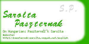 sarolta paszternak business card